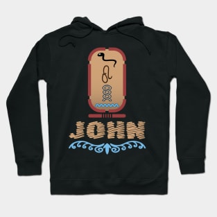 JOHN-American names in hieroglyphic letters-JOHN, name in a Pharaonic Khartouch-Hieroglyphic pharaonic names Hoodie